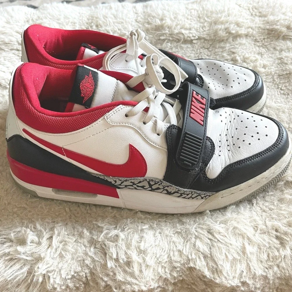 Jordan Legacy 312 Low Chicago White Black Red CD7069-116 Mens Sneakers